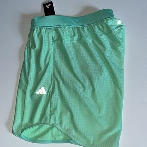 Adidas HIIT Mesh Training 7” Shorts Men's L brief zip pocket light green Slim